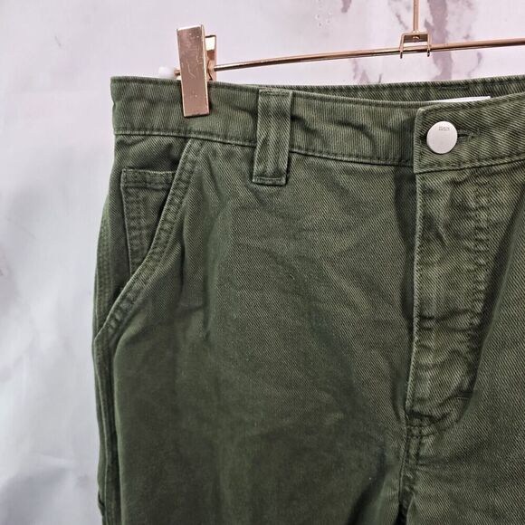 Aritzia TNA Pants Womens 4 Green Carpenter High Rise Straight Baggy Greenwich - Picture 2 of 13